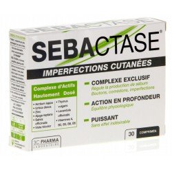 3C PHARMA® - SEBACTASE® - Imperfections Cutanées - Boîte de 30 comprimés