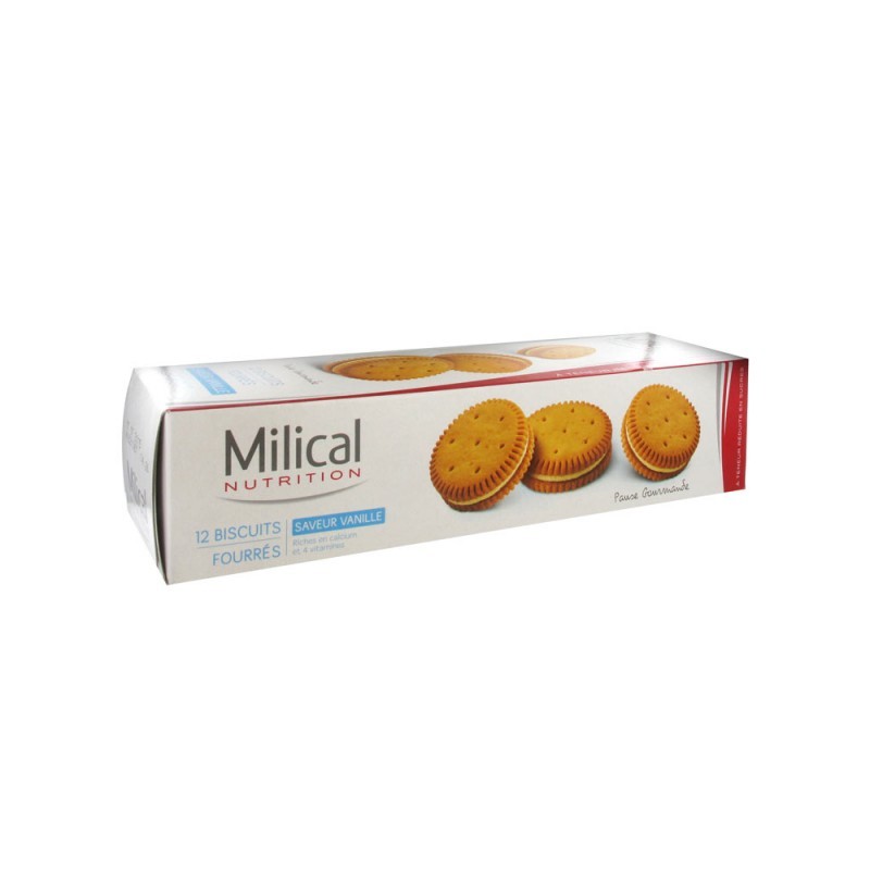 MILICAL - BISCUITS FOURRES VANILLE - 12 