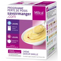 Milical - CRÈME SAVEUR VANILLE - 4 sachets Programme Perte de Poids savoir manger.com