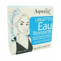 AquaTéal - LINGETTE EAU BRONZANTE - pack de 8