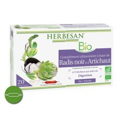 HERBESAN® - RADIS NOIR ARTICHAUT BIO - 20 ampoules de 15ml