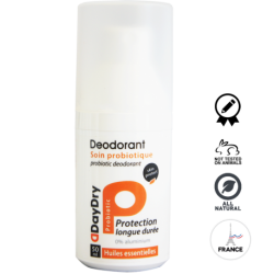 DAYDRY - Deodorant Spray soin probiotique Huiles essentielles - 50ml