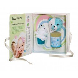 ALPHANOVA -  Bébé BIO Coffret bobo l'ours senteur bleu