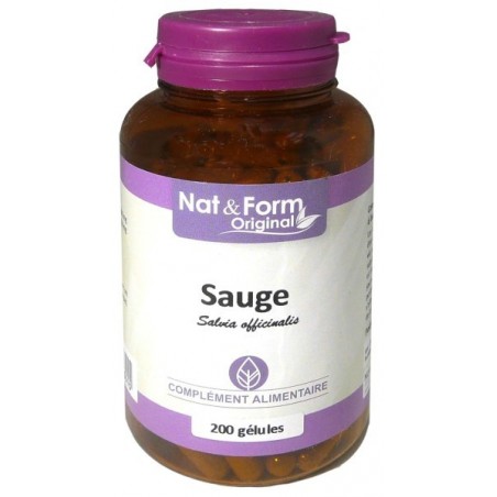 NAT & form - SAUGE - 200 gélules végétales