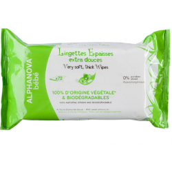 ALPHANOVA -  Bébé Lingettes Épaisses Extra Douces Lot de 6 x 72 Lingettes