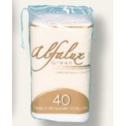 Alfagreen - Carrés à démaquiller - 100% coton - sachet de 40