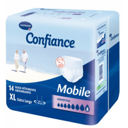 Confiance - Couches adultes mobile - absorption 8 - sachet de 14 - taille XL 