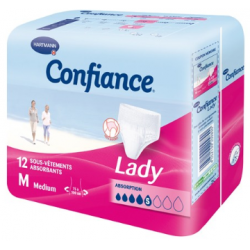 Confiance - Sous-vêtement absorbant Femme  - Absorption 5 - M - sachet de 12