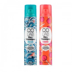 COLAB™ - Lot de 2 Shampoing sec - papaye & ananas + prune & vanille - 2 x 200ml