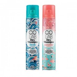 COLAB™ - Lot de 2 Shampoing sec - papaye & ananas + prune & vanille - 2 x 200ml