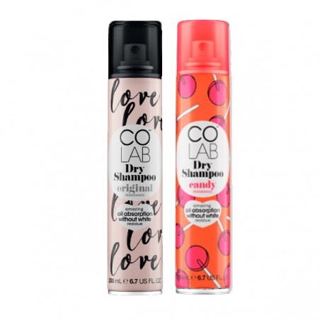 COLAB™ - Lot de 2 Shampoing sec - original + candy - 2 x 200ml