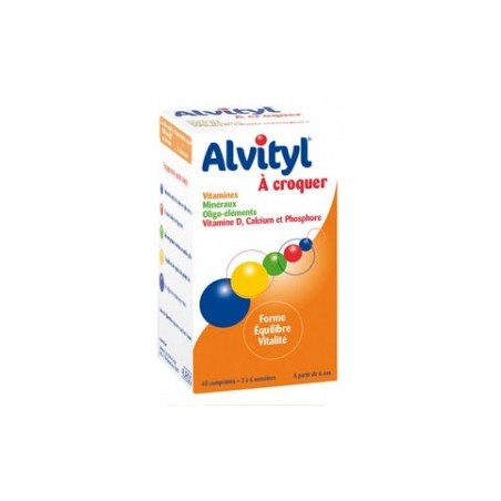 Alvityl - A croquer 6 ans et + Boîte 40 comprimés multivitamines **