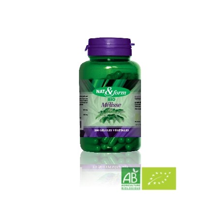 NAT & form - MELISSE BIO - 200 gélules végétales **