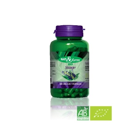 NAT & form - SAUGE BIO - 200 gélules végétales