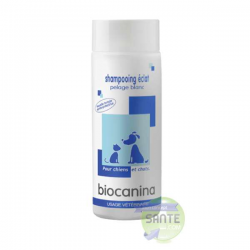 Biocanina - Shampooing Éclat pelage blanc - flacon de 200ml.