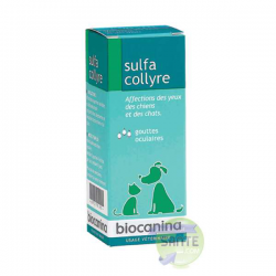 Biocanina - Sulfacollyre - Affections des yeux des chiens et des chats - flacon de 15ml.