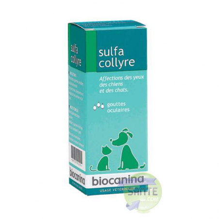 Biocanina - Sulfacollyre - Affections des yeux des chiens et des chats - flacon de 15ml.