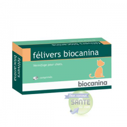 Biocanina - Félivers Biocanina - Vermifuge pour chats - Comprimés appétents - Boîte de 4 comprimés