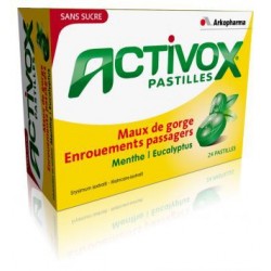 Arkopharma - ACTIVOX menthe eucalyptus Etui de 3 blisters de 8 pastilles