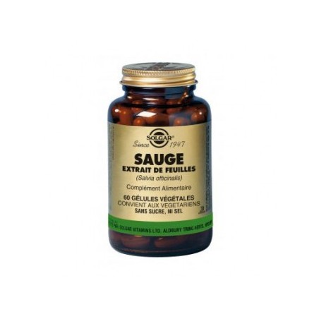 SOLGAR - Sauge - 60 gélules végétales