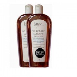 NEP - GEL DOUCHE SURGRAS - visage et corps - DUO 2X500ml