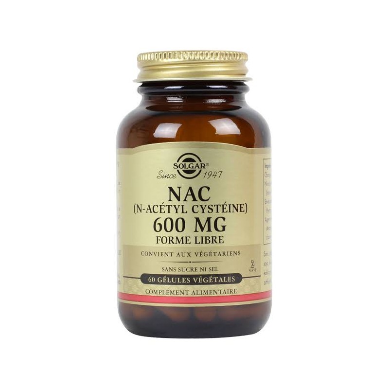 SOLGAR - NAC 600mg - 60gélules végétales