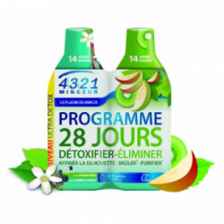 Arkopharma - 4.3.2.1. MINCEUR Détox et Draineur pomme/kiwi et jasmin/sureau - Lot 2 x 280ml