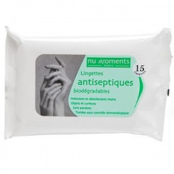 Nu moments - Lingettes Antiseptiques - 15 (format nomade)